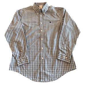 Brooks Brothers Mens  Long Sleeve Button Down Shirt‎ Large Blue Plaid